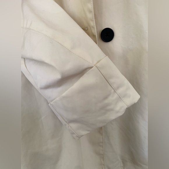 Everlane M 6 8 10 short trench coat jacket cotton canvas ivory cream unlined - Picture 6 of 11